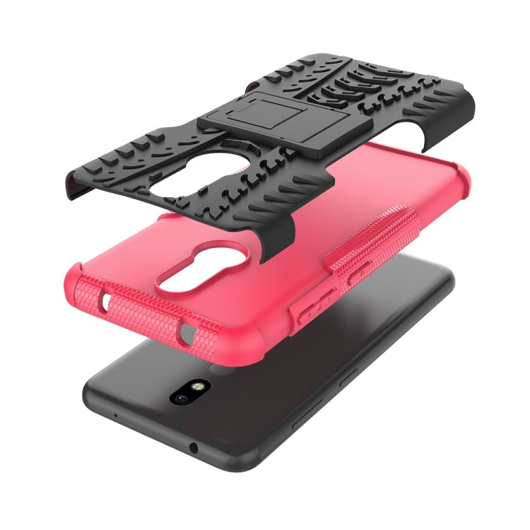 Tire Texture TPU+PC Shockproof Case for Nokia 4.2, with Holder