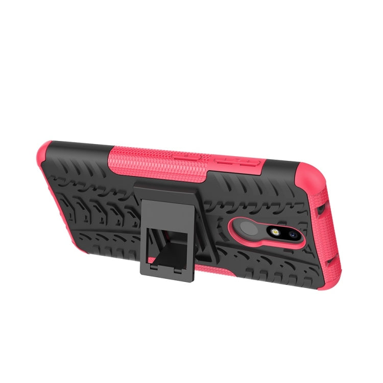 Tire Texture TPU+PC Shockproof Case for Nokia 4.2, with Holder