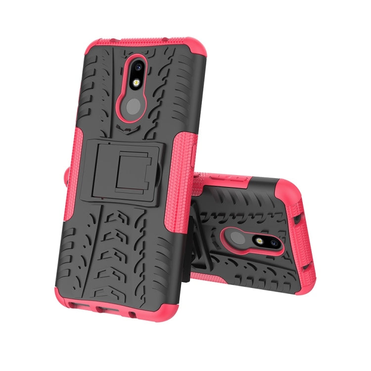 Tire Texture TPU+PC Shockproof Case for Nokia 4.2, with Holder