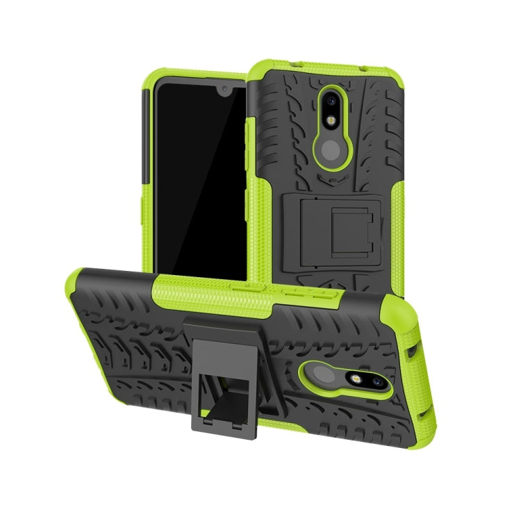 Tire Texture TPU+PC Shockproof Case for Nokia 4.2, with Holder