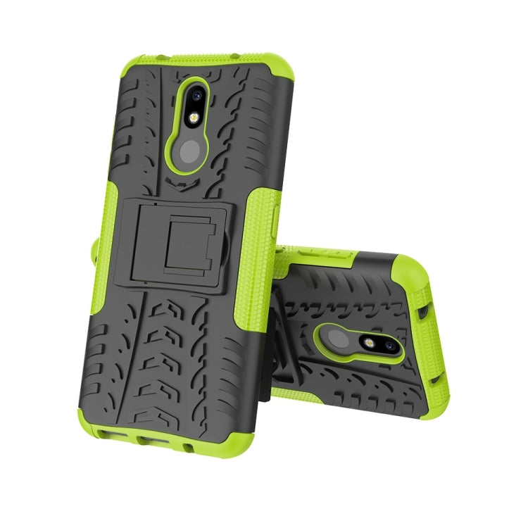 Tire Texture TPU+PC Shockproof Case for Nokia 4.2, with Holder
