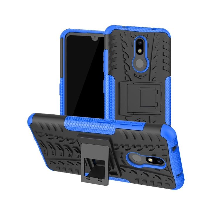 Tire Texture TPU+PC Shockproof Case for Nokia 4.2, with Holder