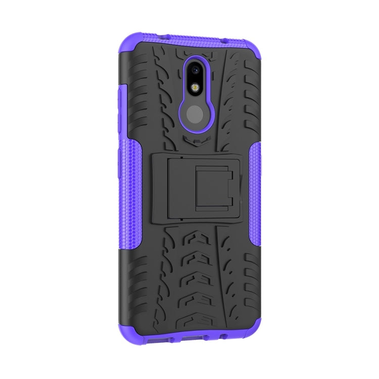 Tire Texture TPU+PC Shockproof Case for Nokia 4.2, with Holder