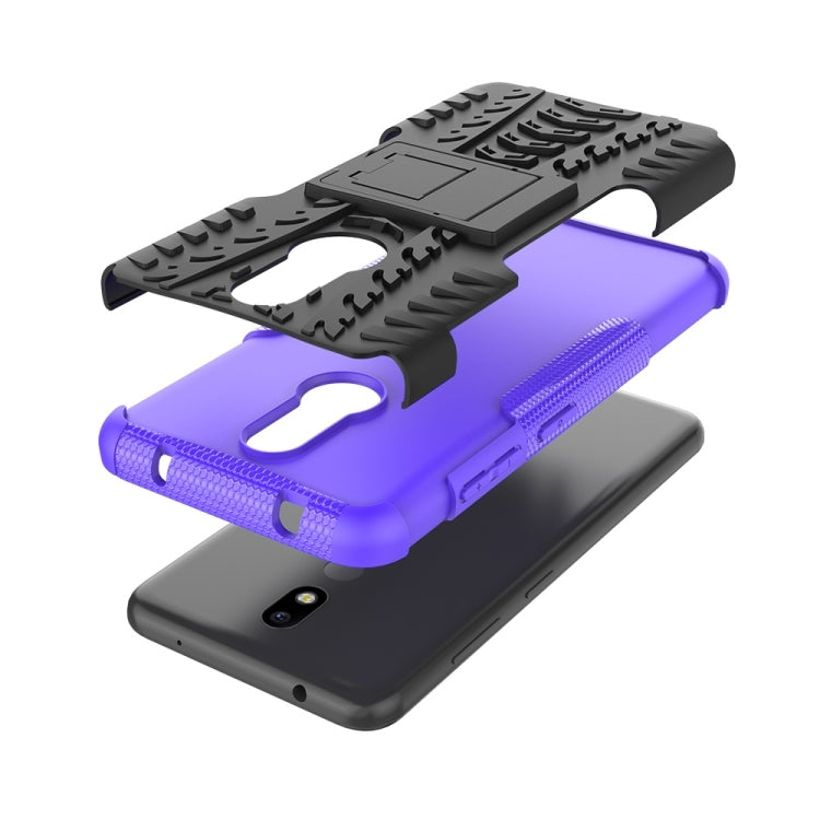 Tire Texture TPU+PC Shockproof Case for Nokia 4.2, with Holder