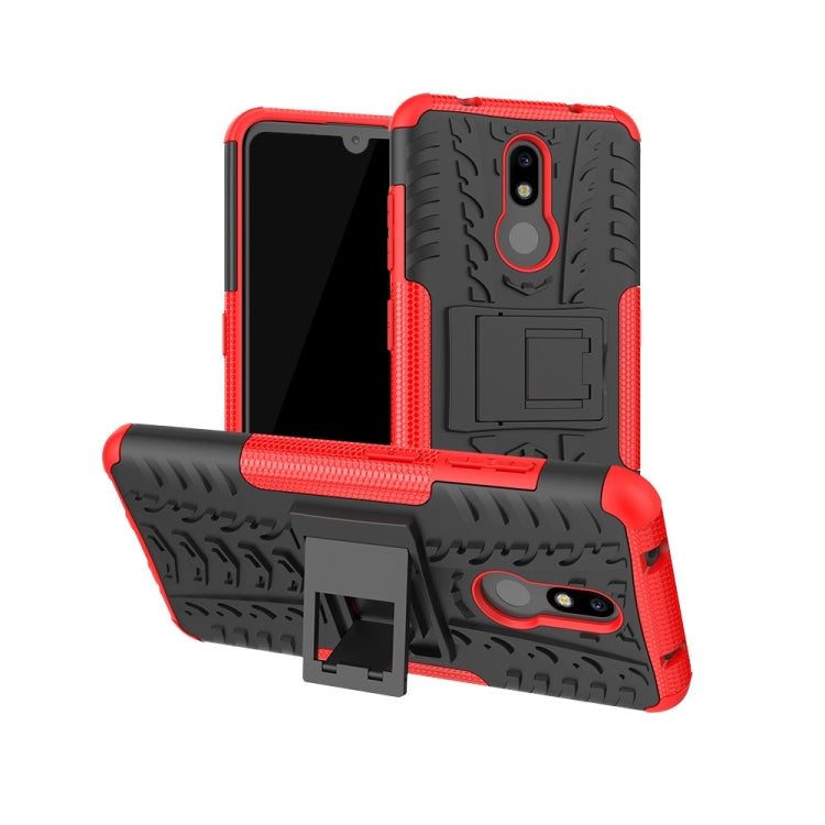 Tire Texture TPU+PC Shockproof Case for Nokia 4.2, with Holder