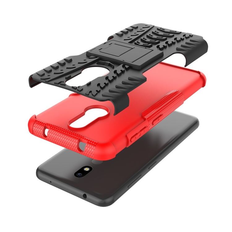 Tire Texture TPU+PC Shockproof Case for Nokia 4.2, with Holder