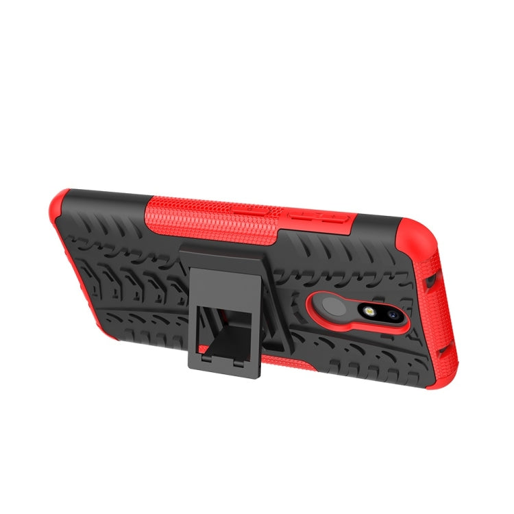 Tire Texture TPU+PC Shockproof Case for Nokia 4.2, with Holder