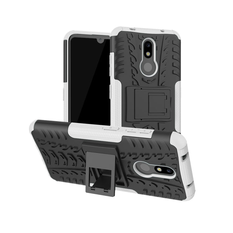 Tire Texture TPU+PC Shockproof Case for Nokia 4.2, with Holder