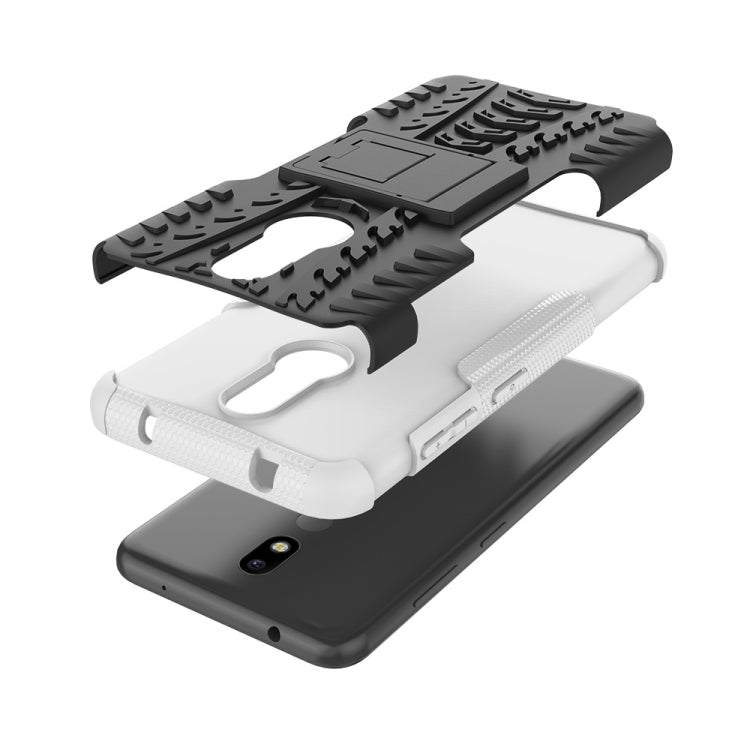 Tire Texture TPU+PC Shockproof Case for Nokia 4.2, with Holder