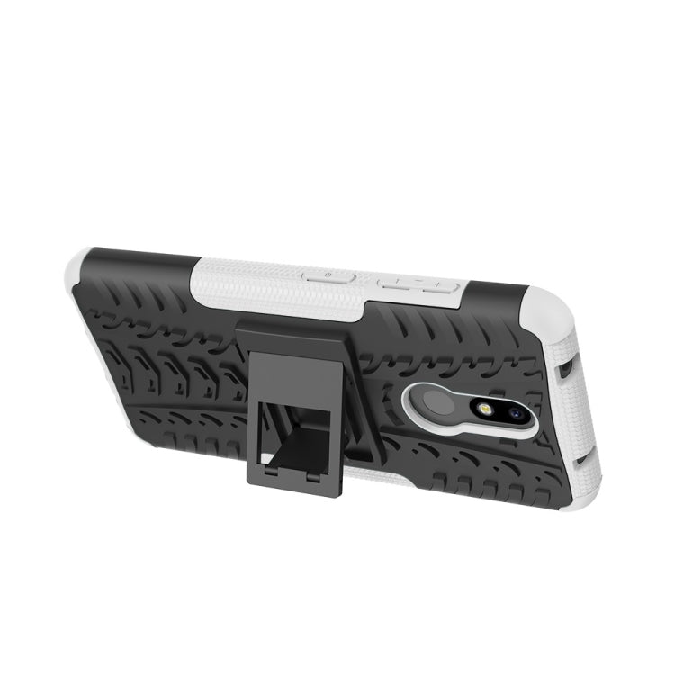 Tire Texture TPU+PC Shockproof Case for Nokia 4.2, with Holder