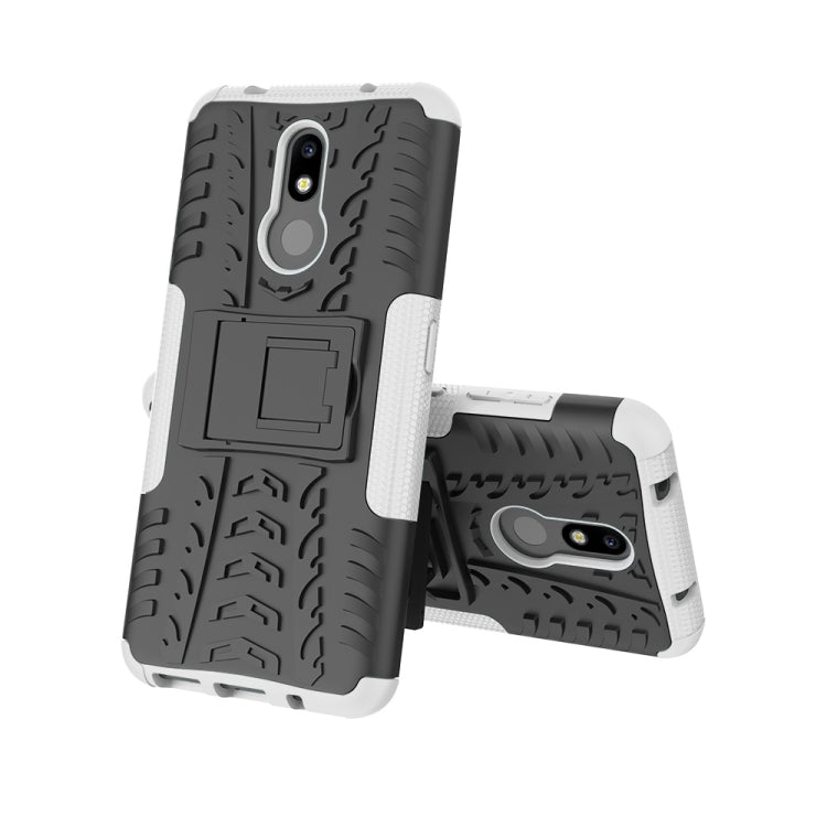 Tire Texture TPU+PC Shockproof Case for Nokia 4.2, with Holder