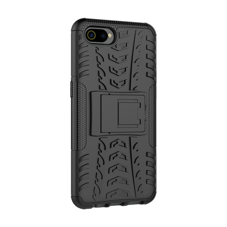 Tire Texture TPU+PC Shockproof Case for OPPO Realme C2 /A1k, with Holder