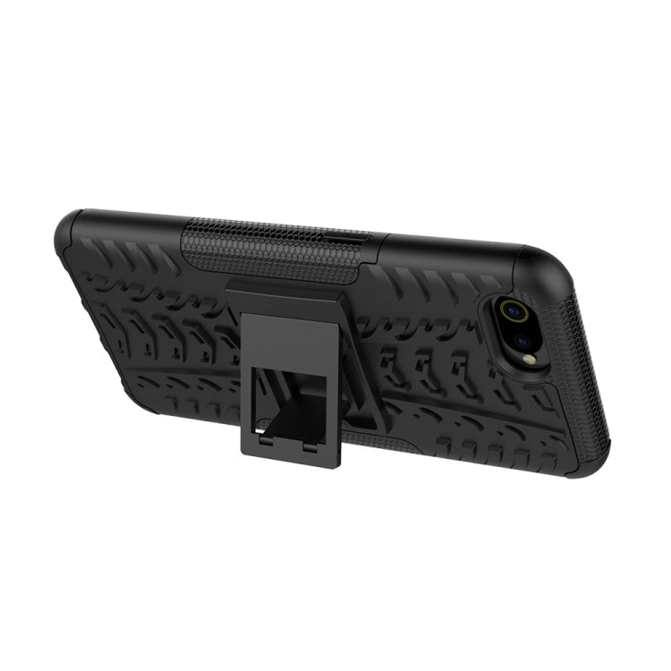 Tire Texture TPU+PC Shockproof Case for OPPO Realme C2 /A1k, with Holder