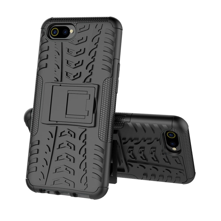 Tire Texture TPU+PC Shockproof Case for OPPO Realme C2 /A1k, with Holder