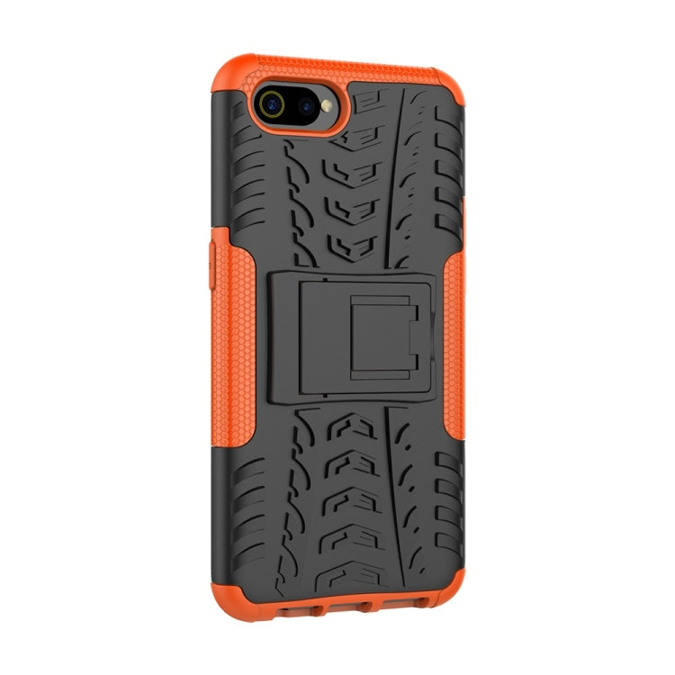Tire Texture TPU+PC Shockproof Case for OPPO Realme C2 /A1k, with Holder