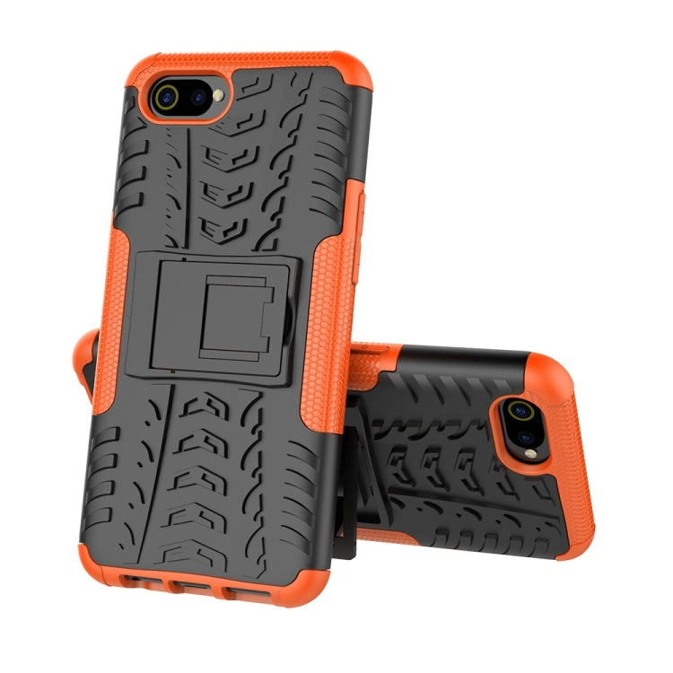 Tire Texture TPU+PC Shockproof Case for OPPO Realme C2 /A1k, with Holder