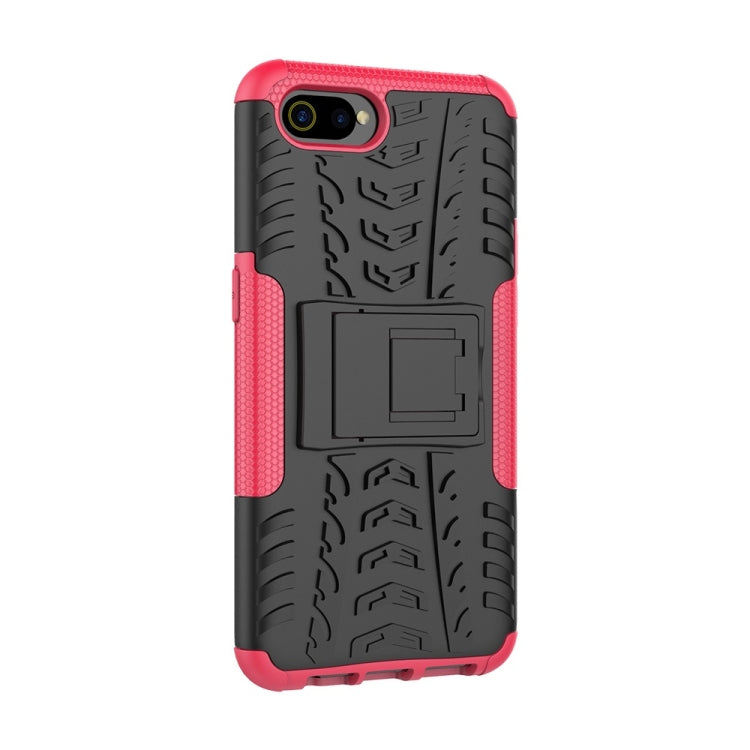 Tire Texture TPU+PC Shockproof Case for OPPO Realme C2 /A1k, with Holder