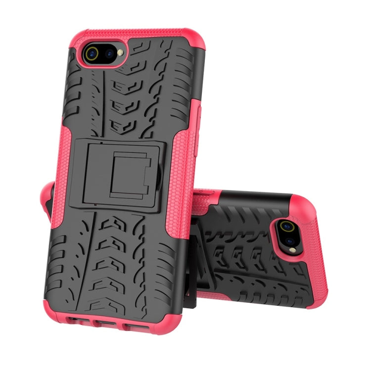 Tire Texture TPU+PC Shockproof Case for OPPO Realme C2 /A1k, with Holder
