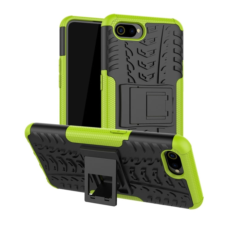 Tire Texture TPU+PC Shockproof Case for OPPO Realme C2 /A1k, with Holder