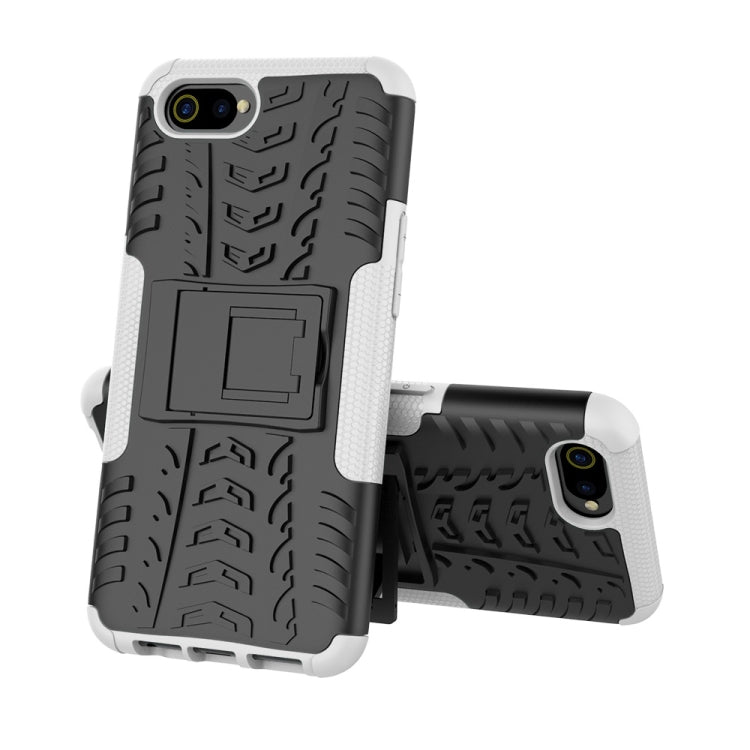 Tire Texture TPU+PC Shockproof Case for OPPO Realme C2 /A1k, with Holder