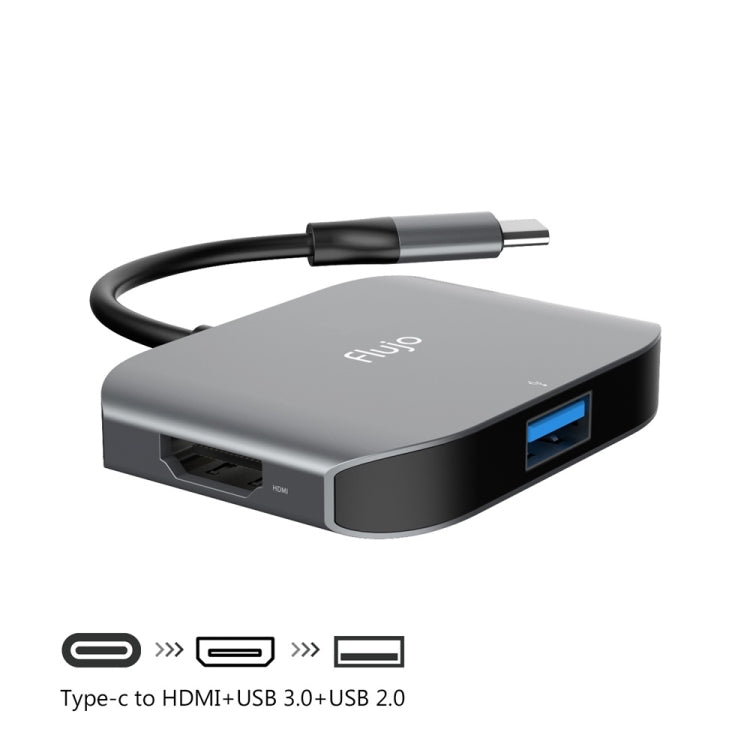 Flujo UC27 USB-C / Type-C to HDMI + USB 3.0 + USB 2.0 Multi-function HUB Adapter