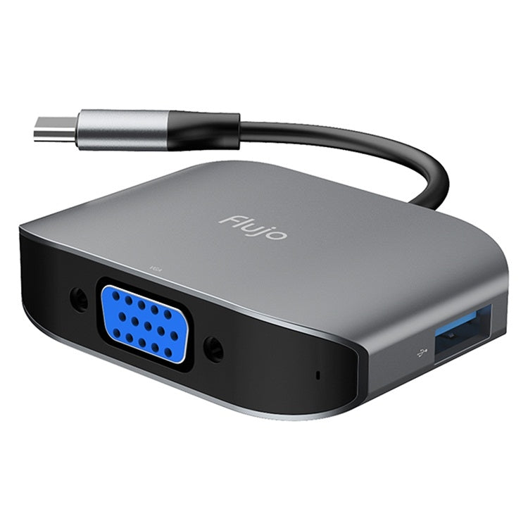 Flujo UC28 USB-C / Type-C to VGA + USB 3.0 + USB 2.0 MultiPort HUB Adapter