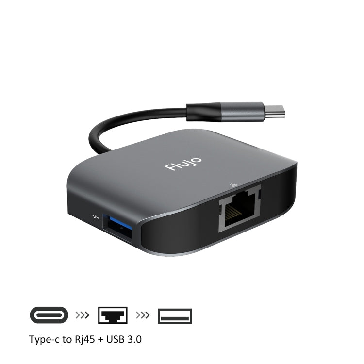 Flujo UC29 USB-C / Type-C to Gigabit Ethernet & USB 3.0 Super Speed HUB Adapter