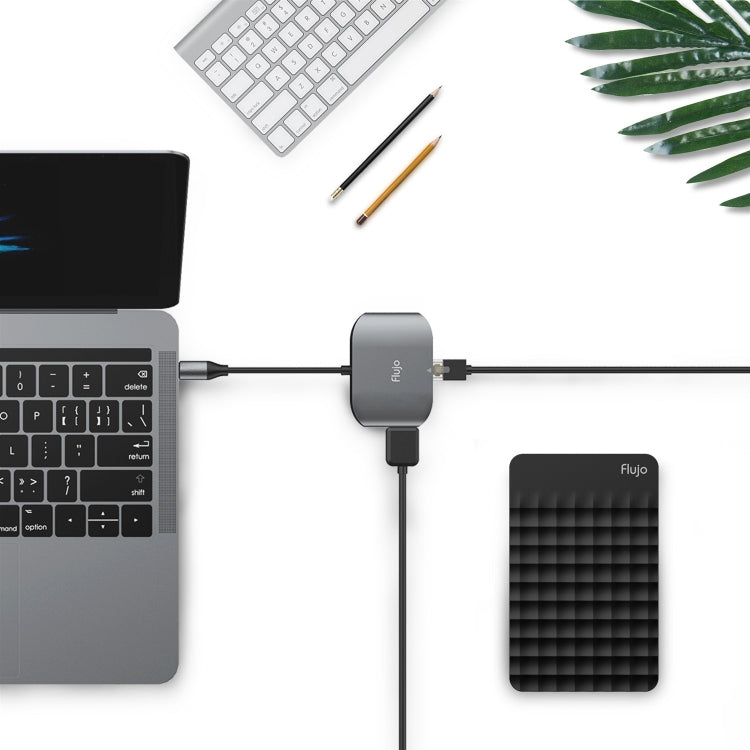 Flujo UC29 USB-C / Type-C to Gigabit Ethernet & USB 3.0 Super Speed HUB Adapter
