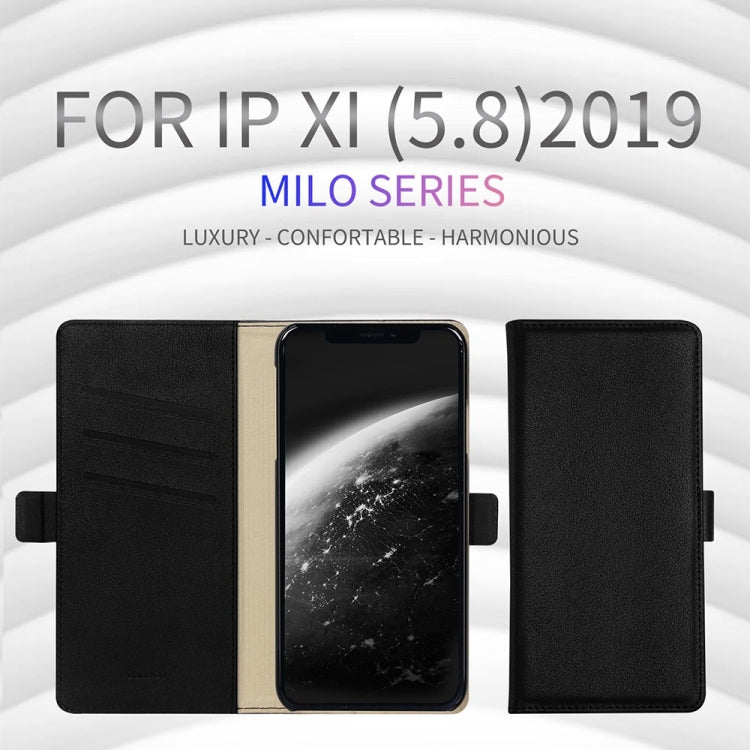 For iPhone 11 Pro DZGOGO MILO Series PC + PU Horizontal Flip Leather Case , with Holder & Card Slot & Wallet