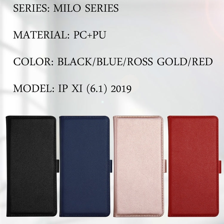 For iPhone 11 DZGOGO MILO Series PC + PU Horizontal Flip Leather Case , with Holder & Card Slot & Wallet