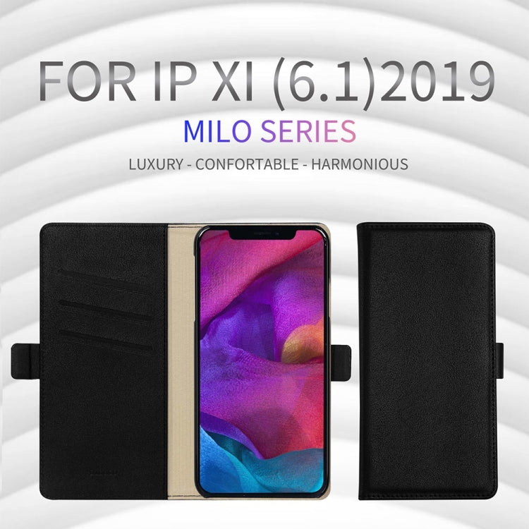 For iPhone 11 DZGOGO MILO Series PC + PU Horizontal Flip Leather Case , with Holder & Card Slot & Wallet
