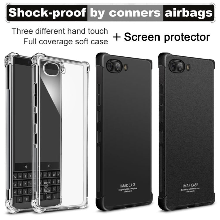 IMAK All-inclusive Shockproof Airbag TPU Case for BlackBerry KEY 2, with Screen Protector