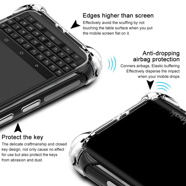 IMAK All-inclusive Shockproof Airbag TPU Case for BlackBerry KEY 2, with Screen Protector