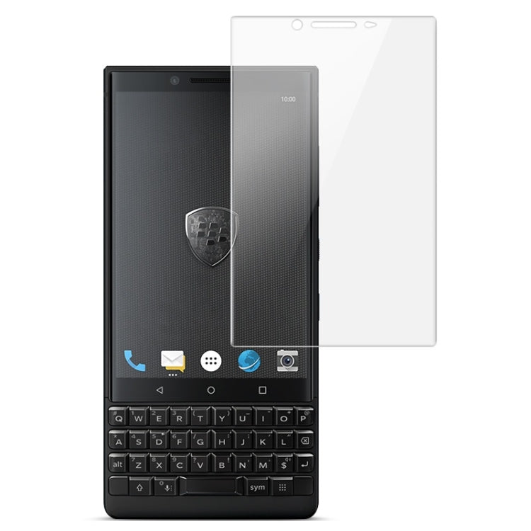 2 PCS IMAK 0.15mm Curved Full Screen Protector Hydrogel Film Front Protector for BlackBerry KEY 2 (Transparent)