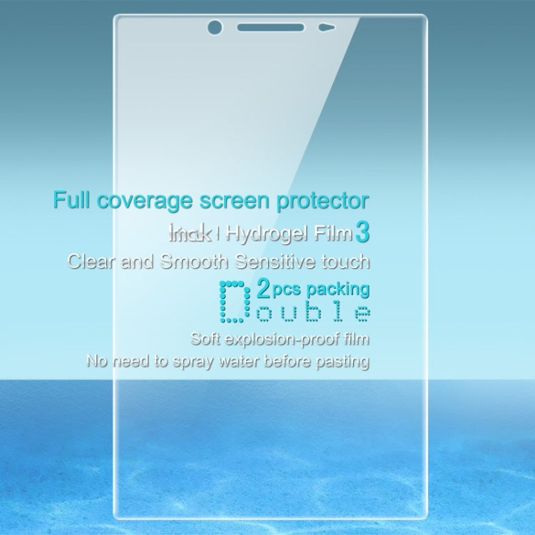 2 PCS IMAK 0.15mm Curved Full Screen Protector Hydrogel Film Front Protector for BlackBerry KEY 2 (Transparent)