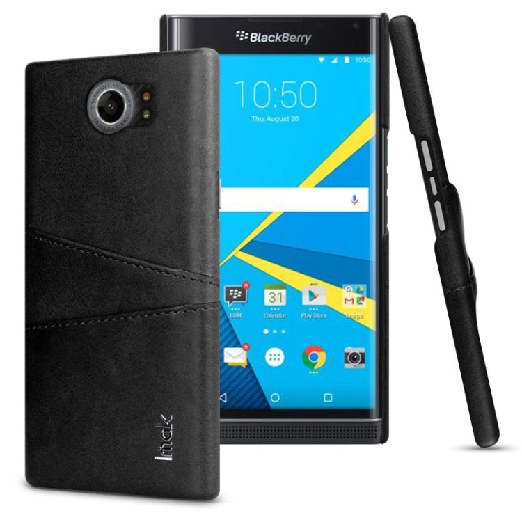 IMAK Ruiyi Series Concise Slim PU + PC Protective Case for BlackBerry Priv / Venice, with Card Slot