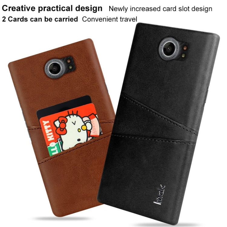 IMAK Ruiyi Series Concise Slim PU + PC Protective Case for BlackBerry Priv / Venice, with Card Slot