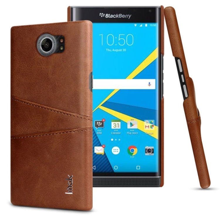 IMAK Ruiyi Series Concise Slim PU + PC Protective Case for BlackBerry Priv / Venice, with Card Slot