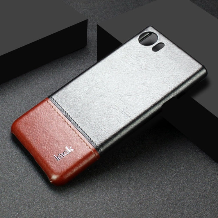 IMAK Ruiyi Series Concise Slim PU + PC Protective Case for BlackBerry Keyone / DTEK70 (Black Brown)