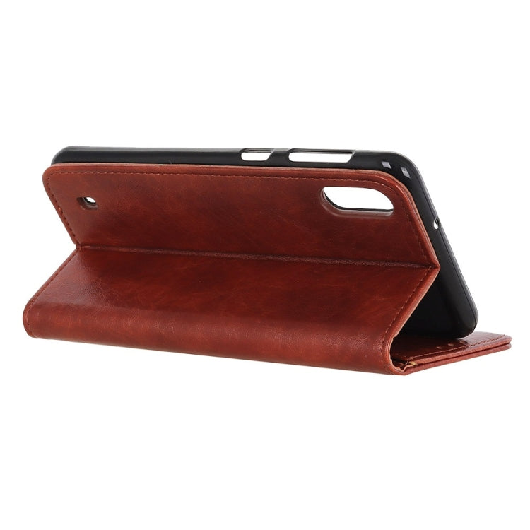 Magnetic Crazy Horse Texture Horizontal Flip PU Leather Case for ZTE Blade A7 2019, with Holder & Card Slots & Wallet