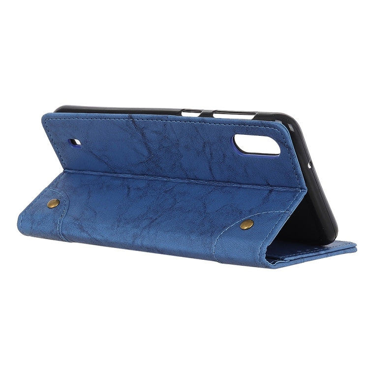 Copper Buckle Retro Crazy Horse Texture Horizontal Flip PU Leather Case for ZTE Blade A7 2019, with Holder & Card Slots & Wallet