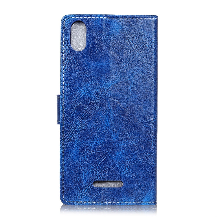 Retro Crazy Horse Texture Horizontal Flip Leather Case for Wiko Y80, with Holder & Card Slots & Wallet & Photo Frame