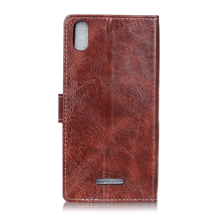Retro Crazy Horse Texture Horizontal Flip Leather Case for Wiko Y80, with Holder & Card Slots & Wallet & Photo Frame