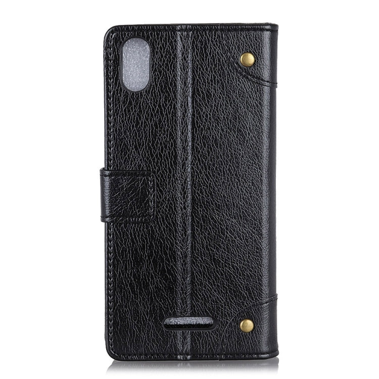 Copper Buckle Nappa Texture Horizontal Flip Leather Case for Wiko Y80, with Holder & Card Slots & Wallet