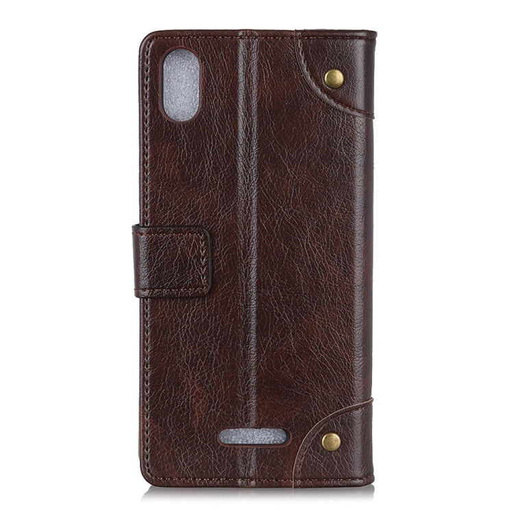 Copper Buckle Nappa Texture Horizontal Flip Leather Case for Wiko Y80, with Holder & Card Slots & Wallet