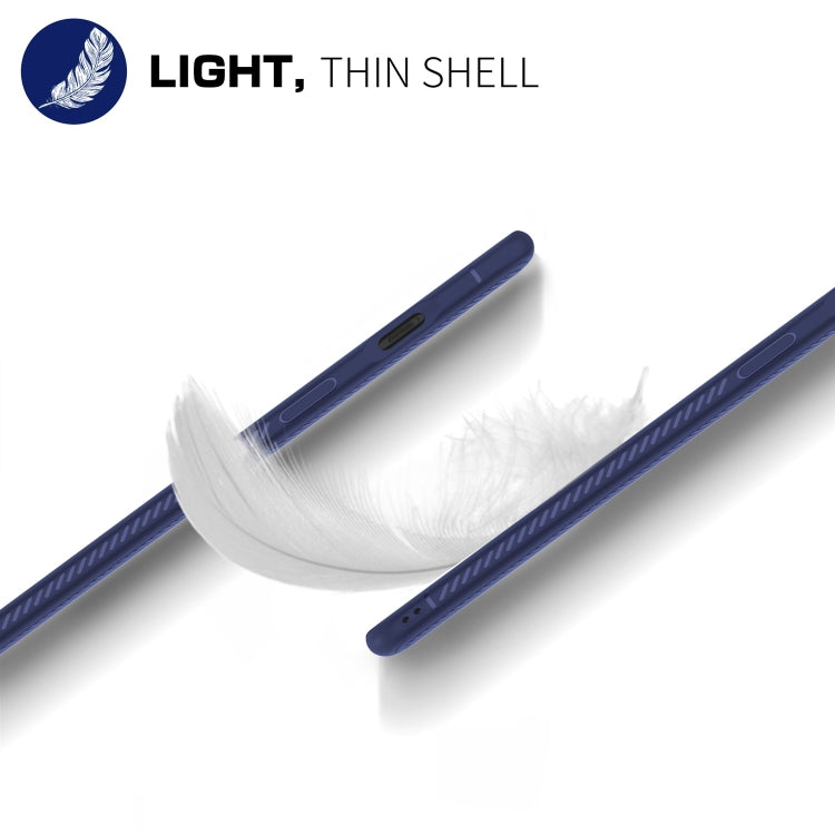 Lenuo Leshen Series Stripe Texture TPU Case for OnePlus 7 (Blue)