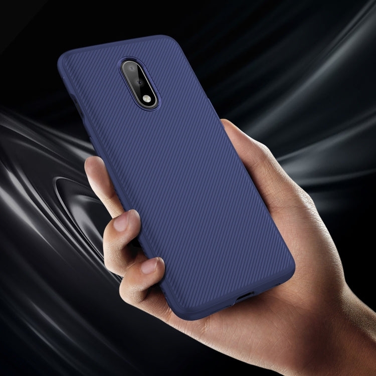 Lenuo Leshen Series Stripe Texture TPU Case for OnePlus 7 (Blue)