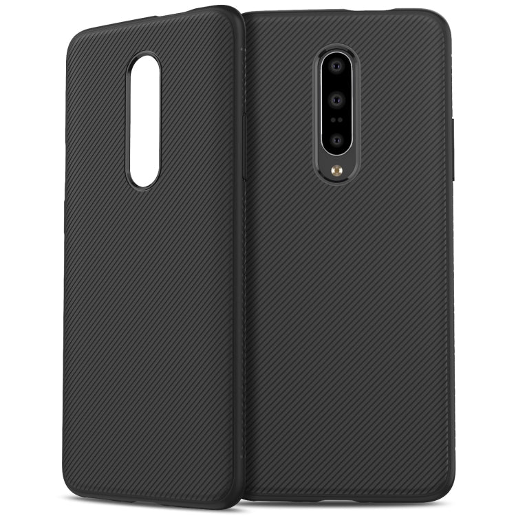 Lenuo Leshen Series Stripe Texture TPU Case for OnePlus 7 Pro(Black)