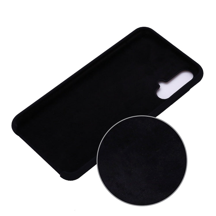 Solid Color Liquid Silicone Dropproof Protective Case for Huawei Nova 5 / Nova 5 Pro