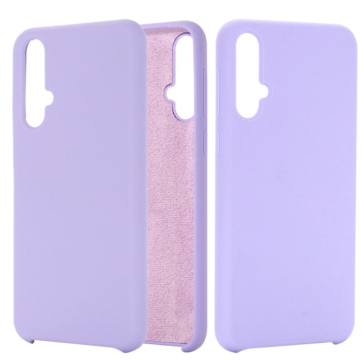 Solid Color Liquid Silicone Dropproof Protective Case for Huawei Nova 5 / Nova 5 Pro